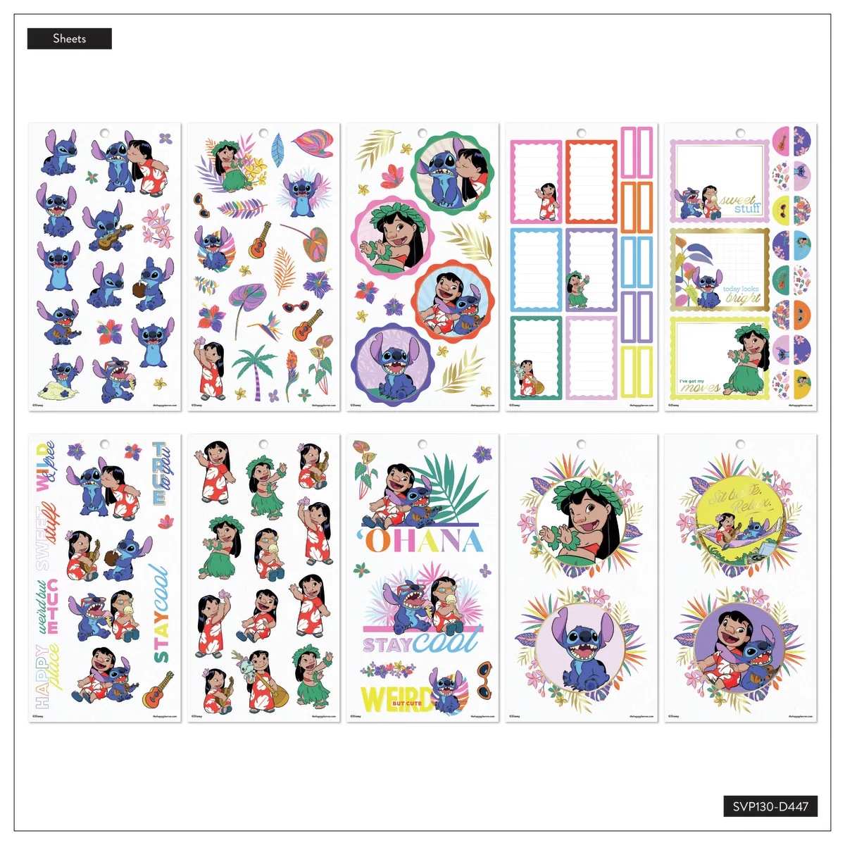 Happy Planner Disney Lilo & Stitch stickers Classic 656 pièces