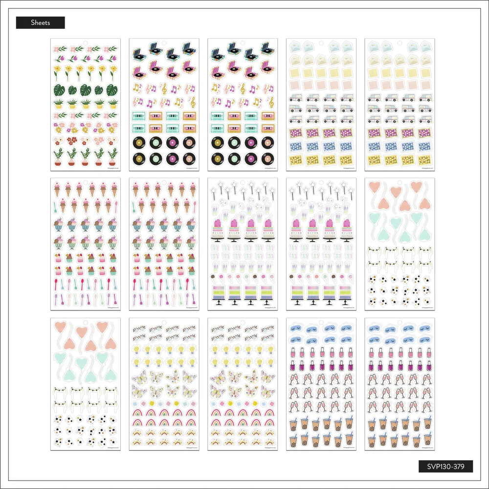 Happy Planner Whimsical Whiskers stickers chat Big 870