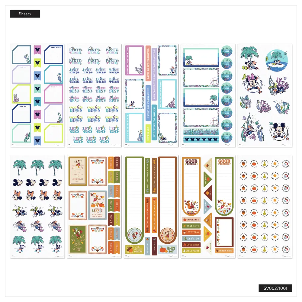 Happy Planner Disney Mickey stickers méga 100 feuilles