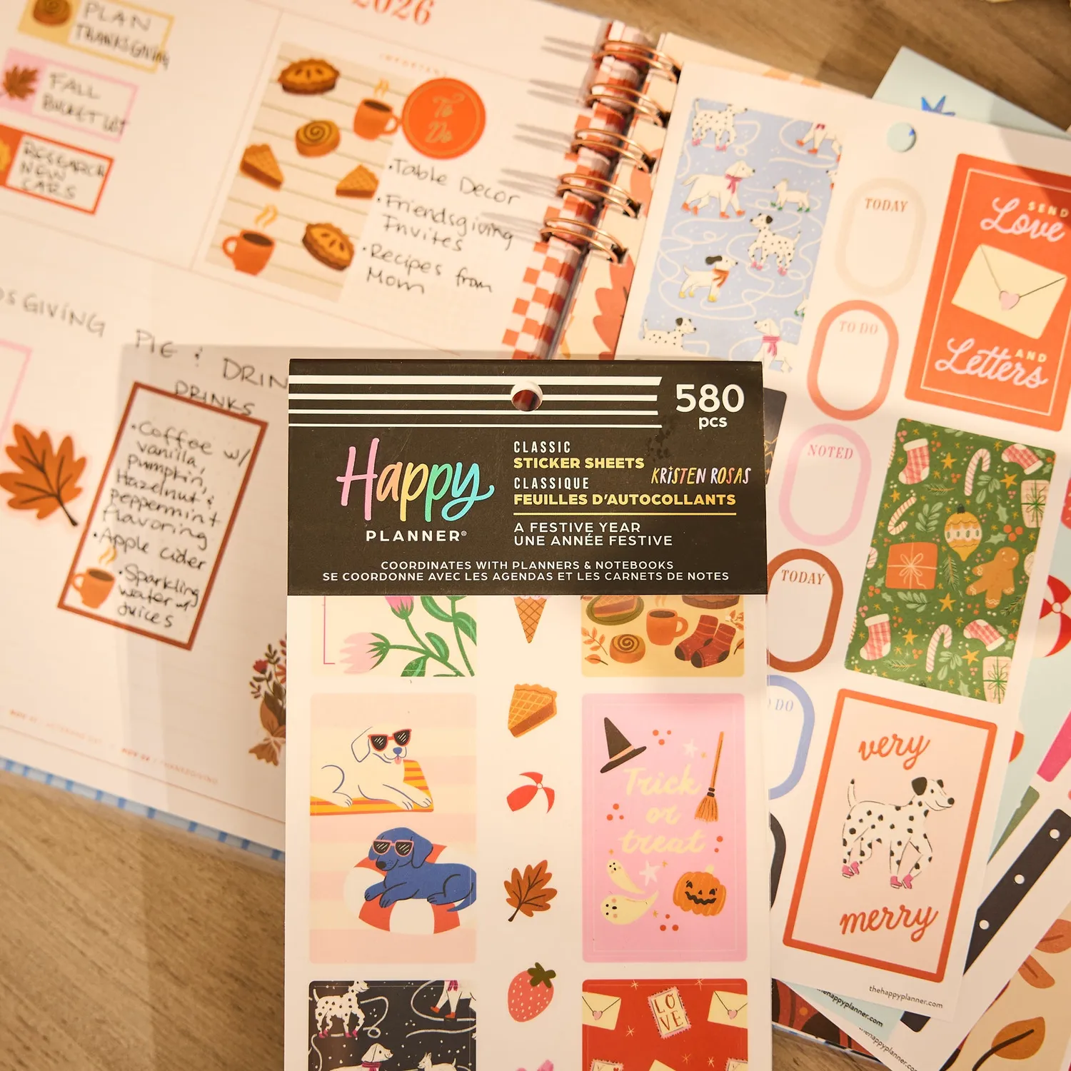 Happy Planner A Festive Year stickers classiques 30 planches