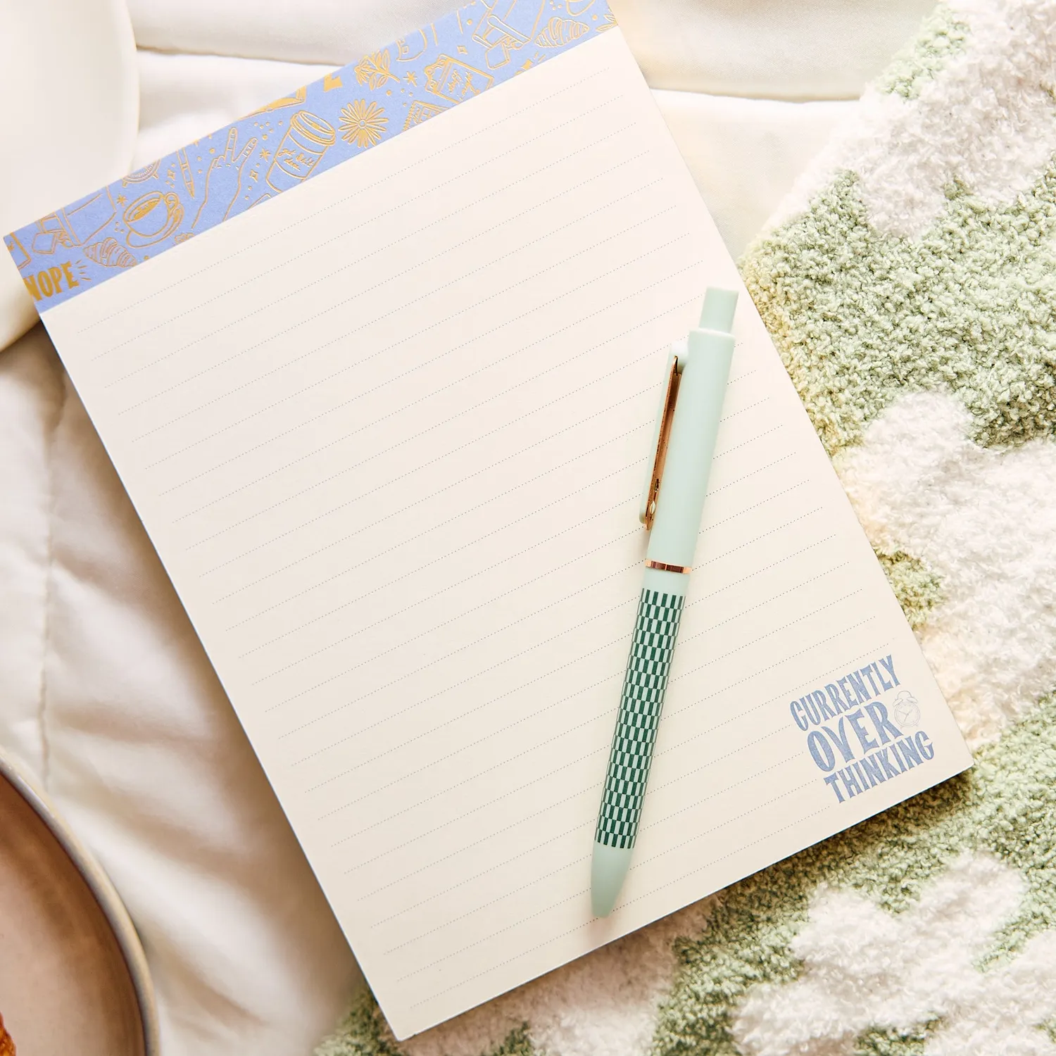 Happy Planner Pajama Plans bloc notes ligné bords dorés