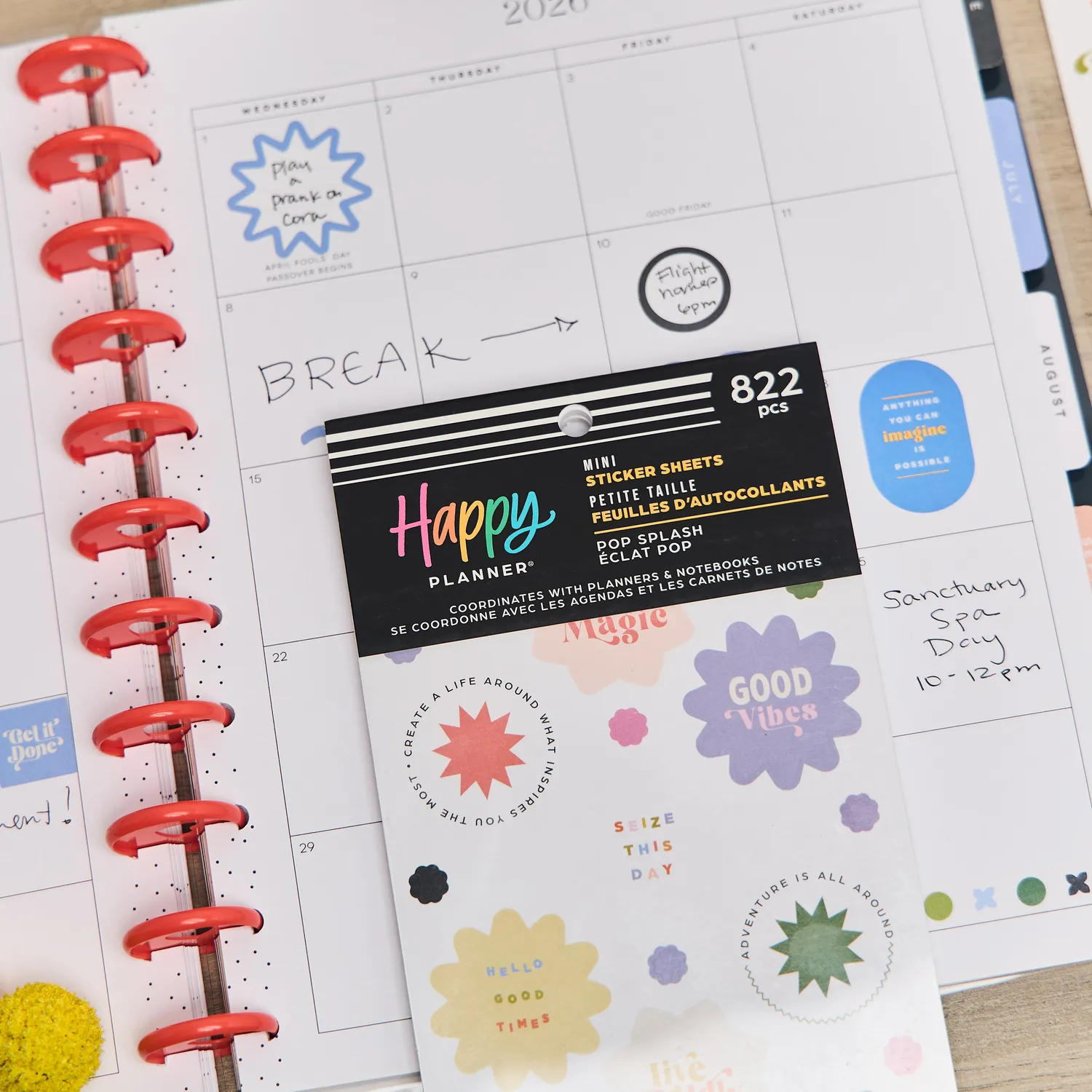 Happy Planner Mini Pop Splash stickers 822 pièces valeur