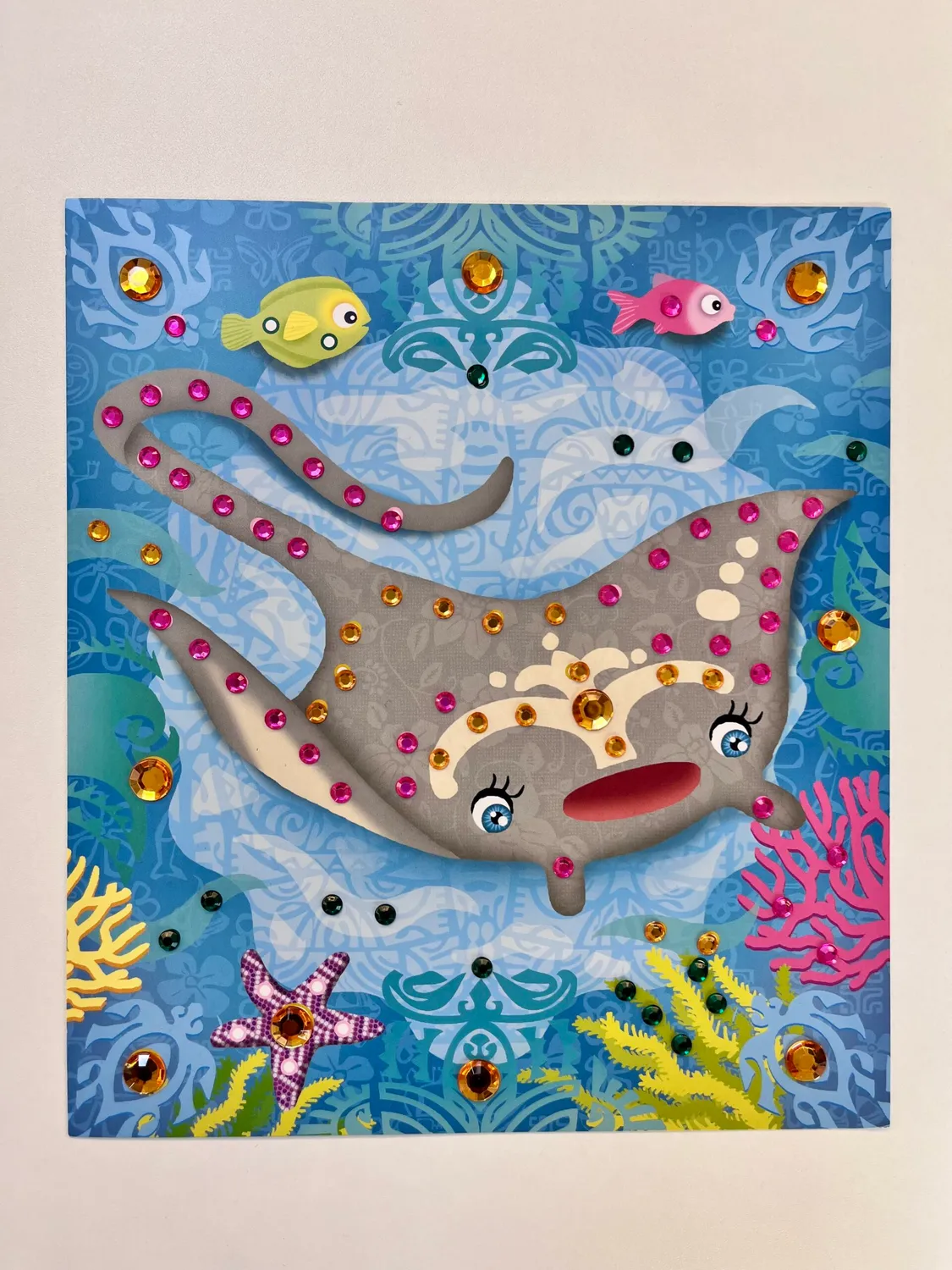 Minimiki Cartes strass Animaux pochette 5 cartes 450 strass