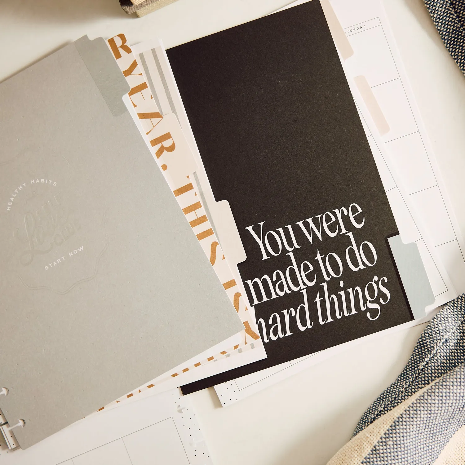 Happy Planner Haven & Heart Fitness recharge agenda Classic 6 mois sport