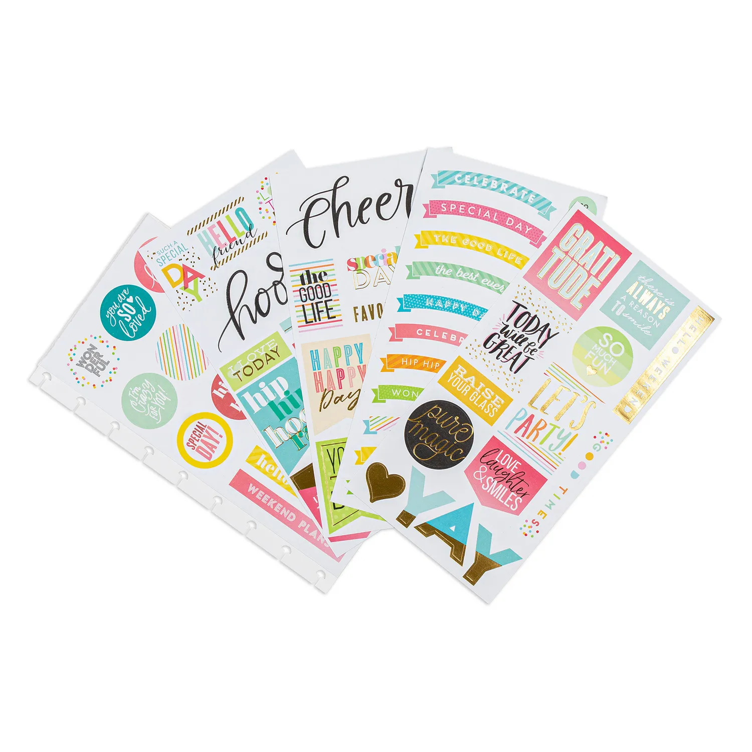 Happy Planner I Love Today stickers 5 planches