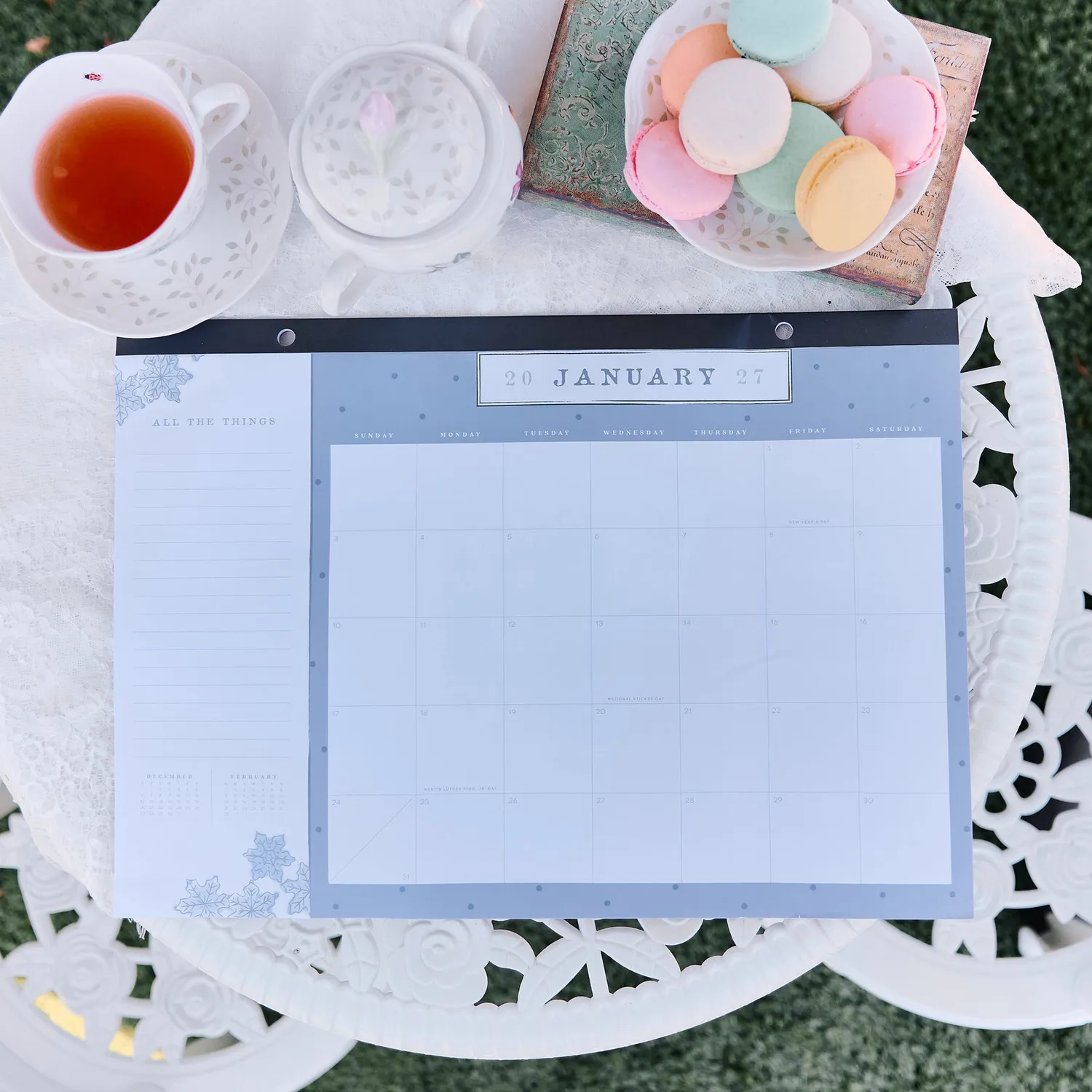 Happy Planner 2027 Seasonal Sidewalks calendrier bureau Small