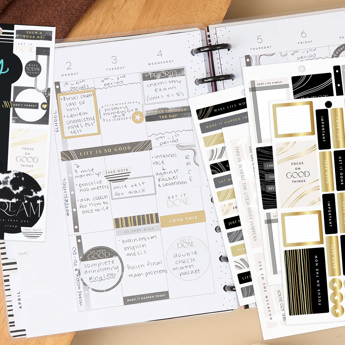 Happy Planner Modern Impression stickers 30 feuilles 702 minimaliste