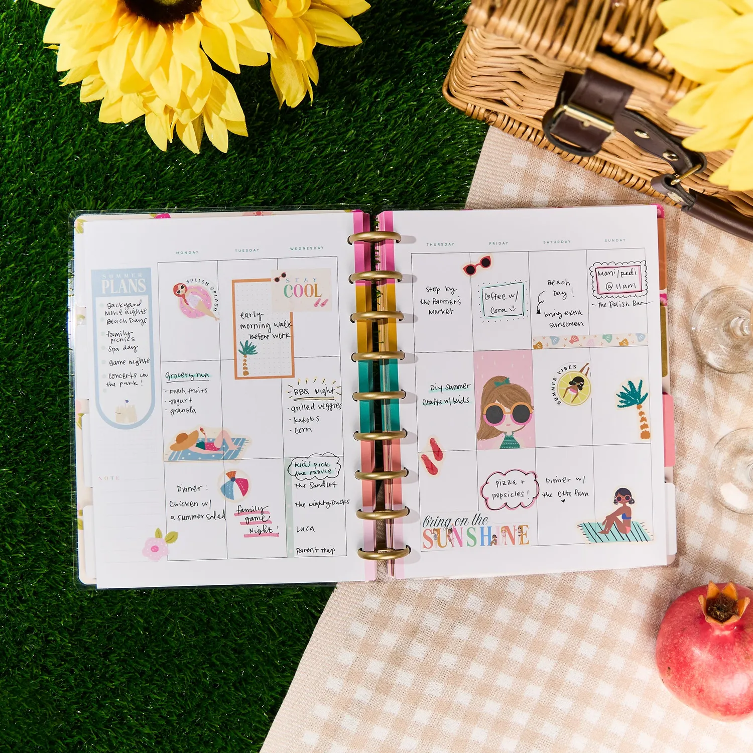 Happy Planner Squad Goals agenda vertical 12 mois non daté