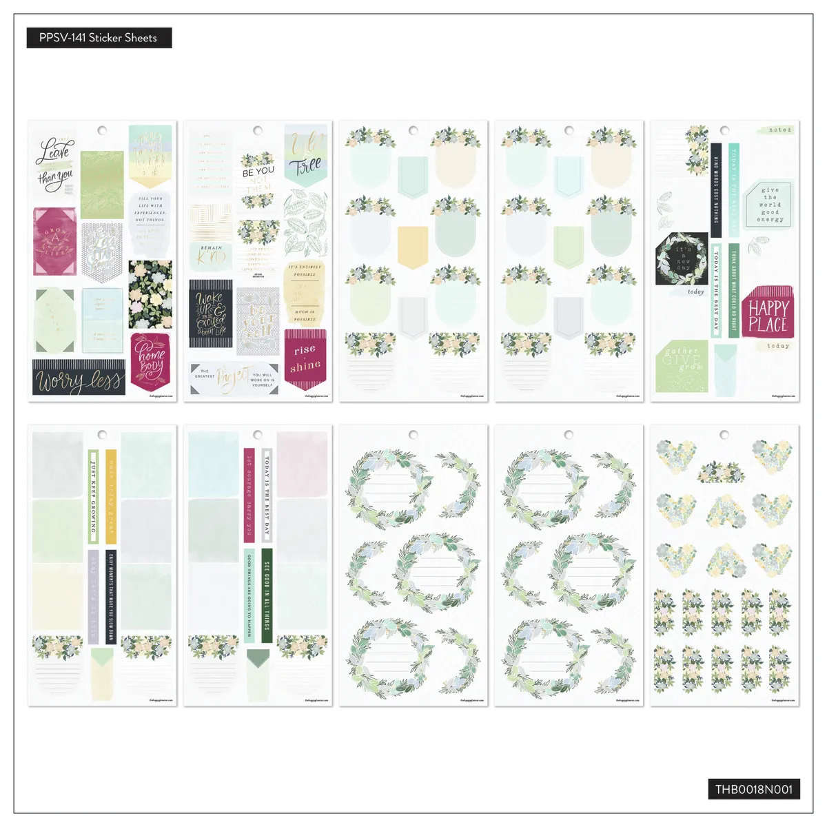 Happy Planner The Homebody stickers Classic 515 fleuri