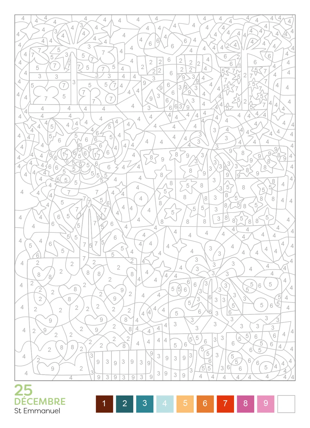 Frigobloc Année à bloc Coloriages Chats 365 jours calendrier