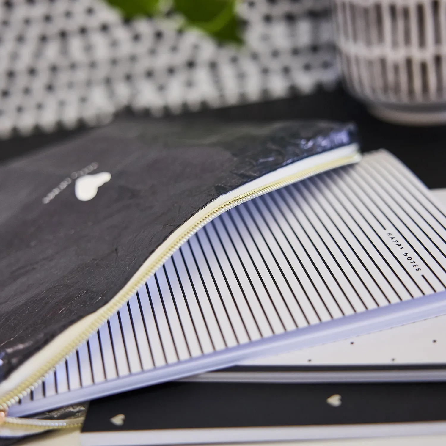 Happy Planner Love L+S trousse nylon 2 pochettes zippées