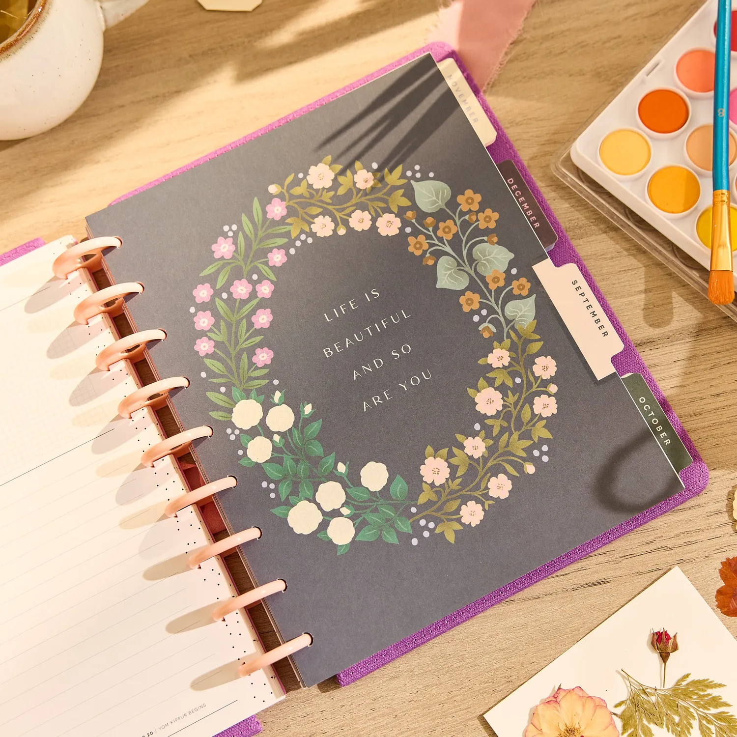 Happy Planner Spring Tapestry agenda classic horizontal 2026-2027