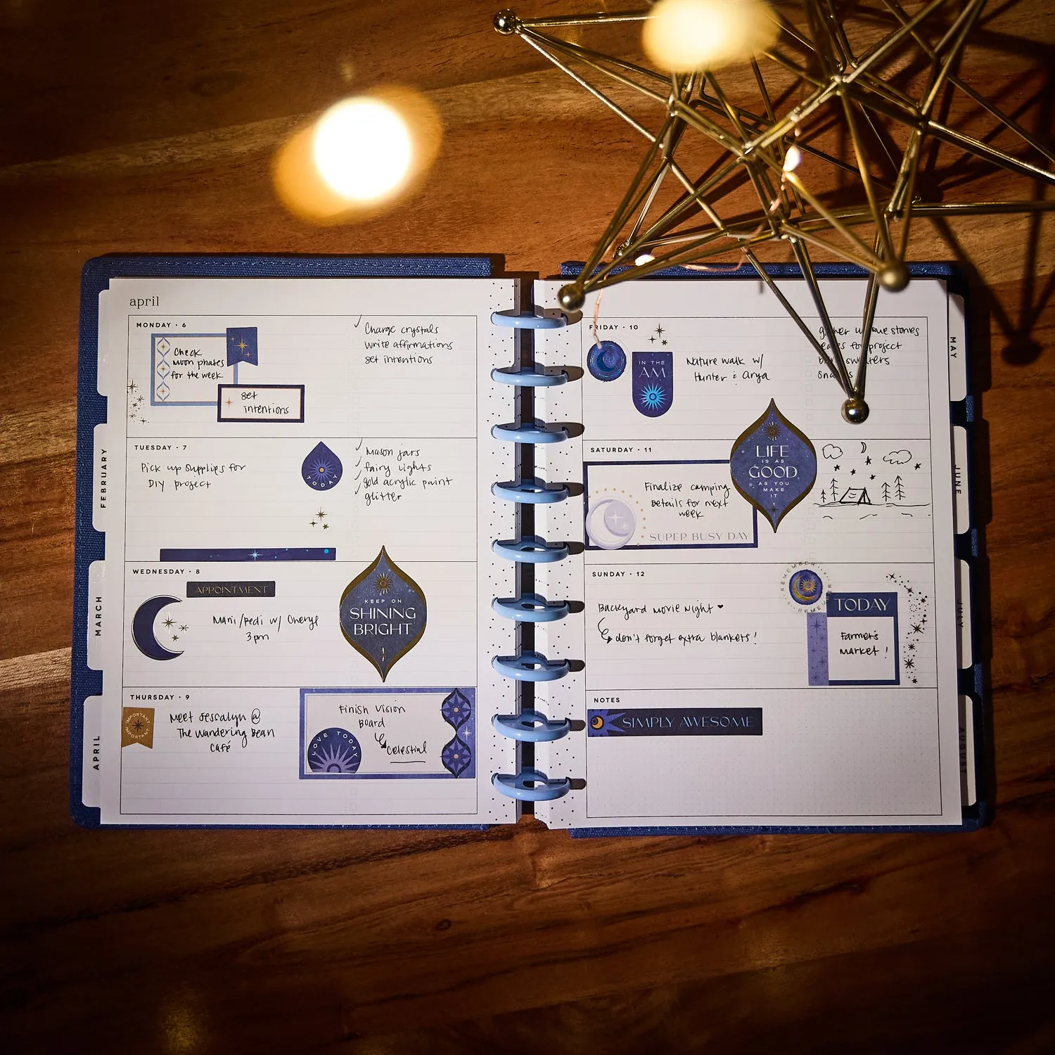 Happy Planner Star Signs agenda 2026 classique horizontal 12 mois