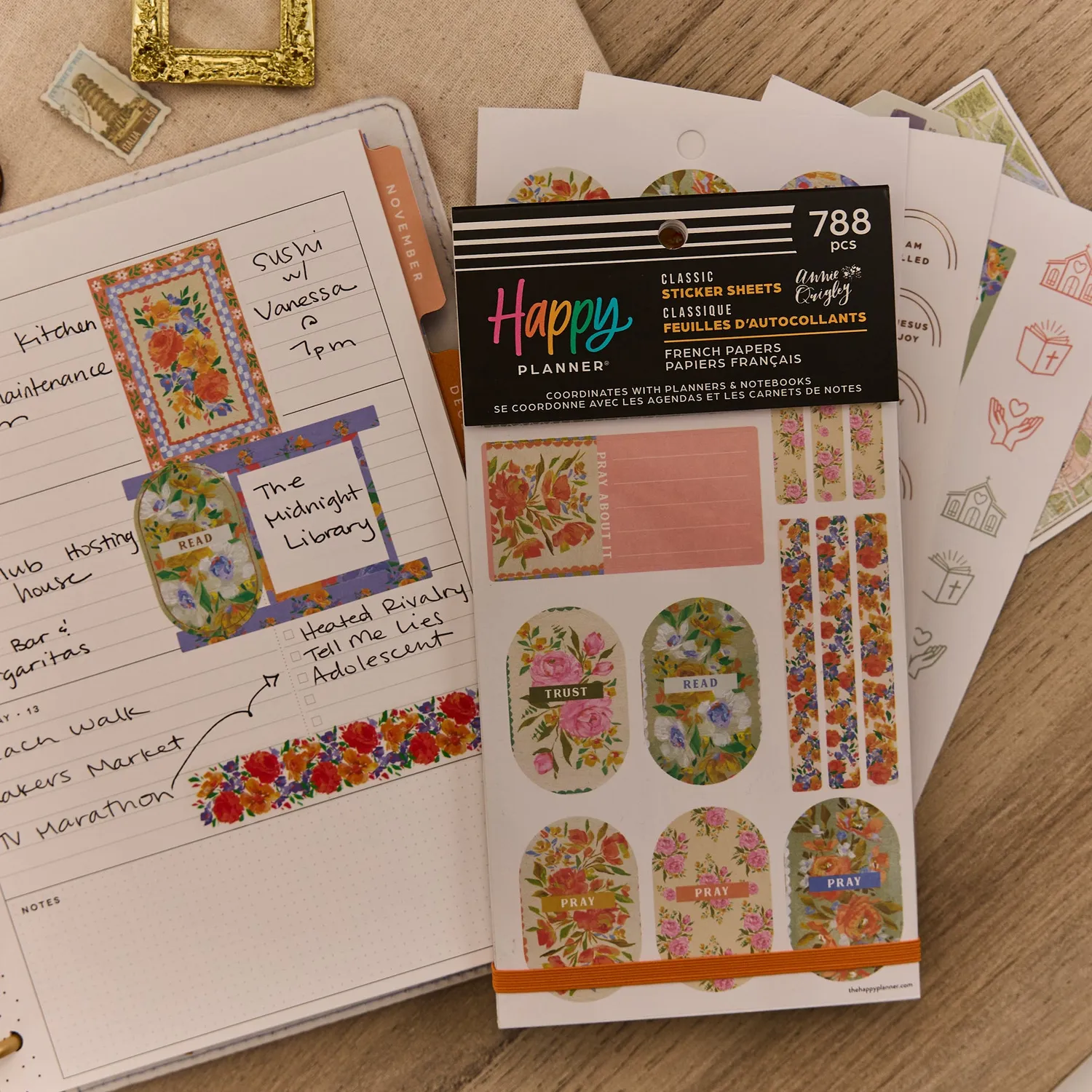 Me & my big ideas French Papers Faith stickers 30 planches floral