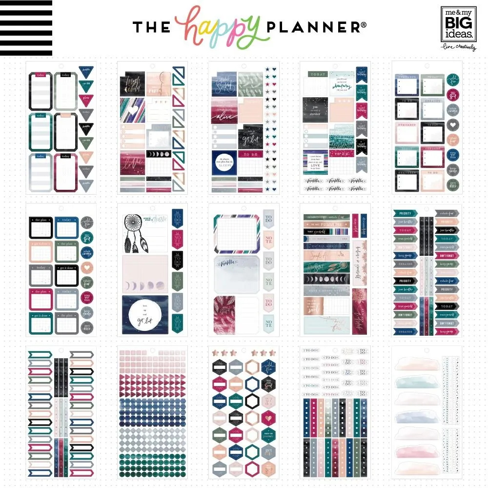 Happy Planner Free Spirit Boho Value Pack stickers 936