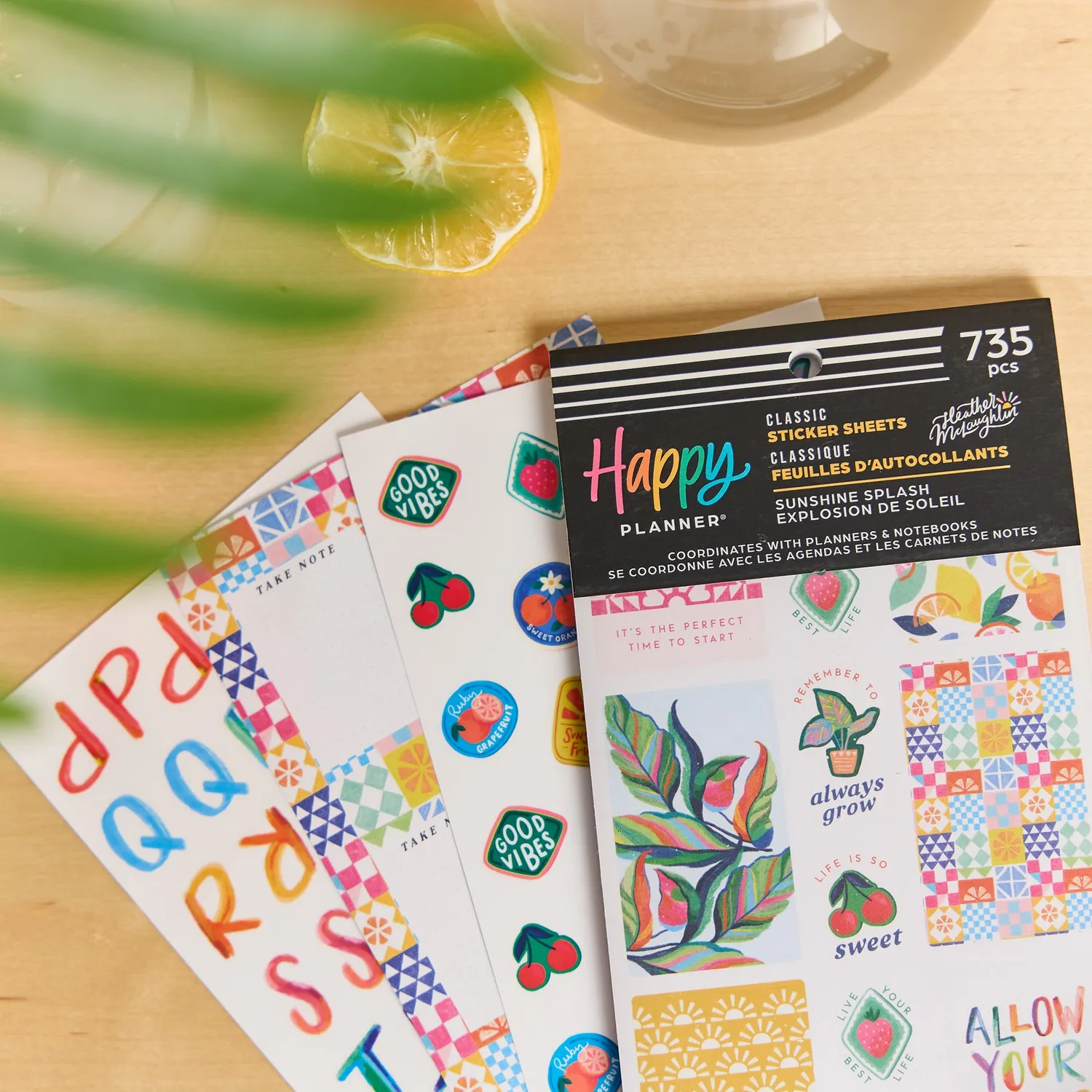 Happy Planner Sunshine Splash stickers colorés 30 planches