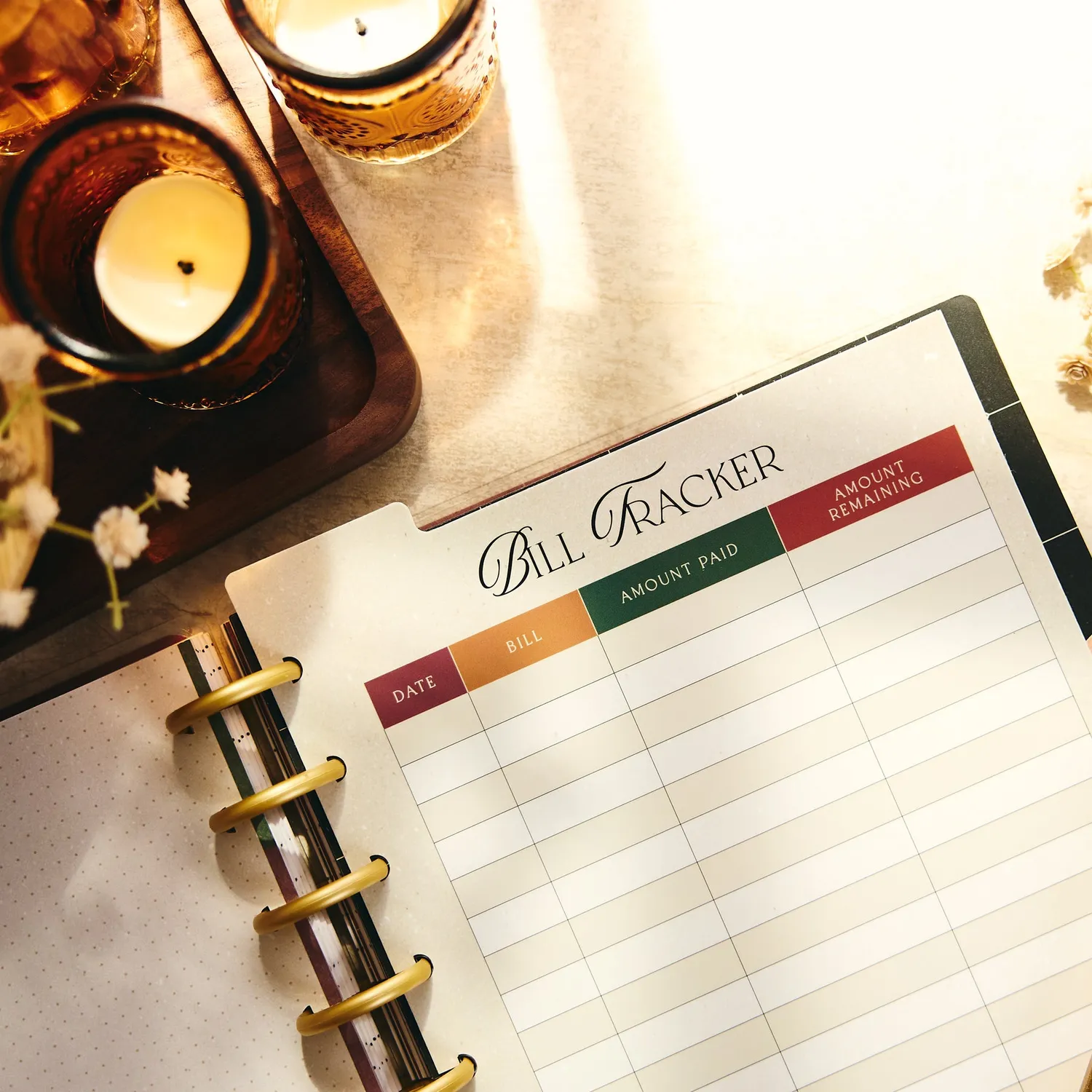 Happy Planner Amber & Oak Budget compagnon planning Classic
