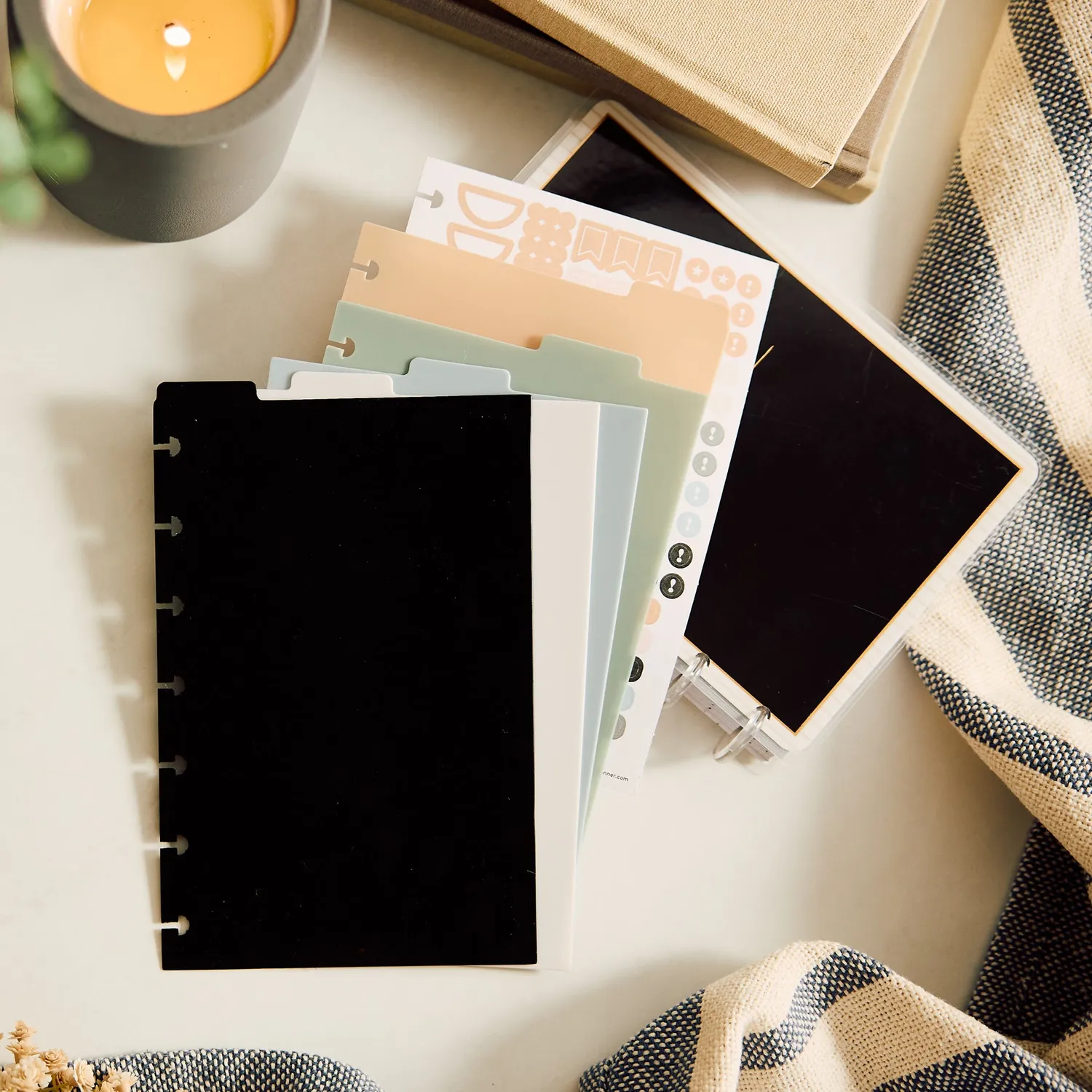 Happy Planner Neutrals Mini intercalaires plastique neutres x5