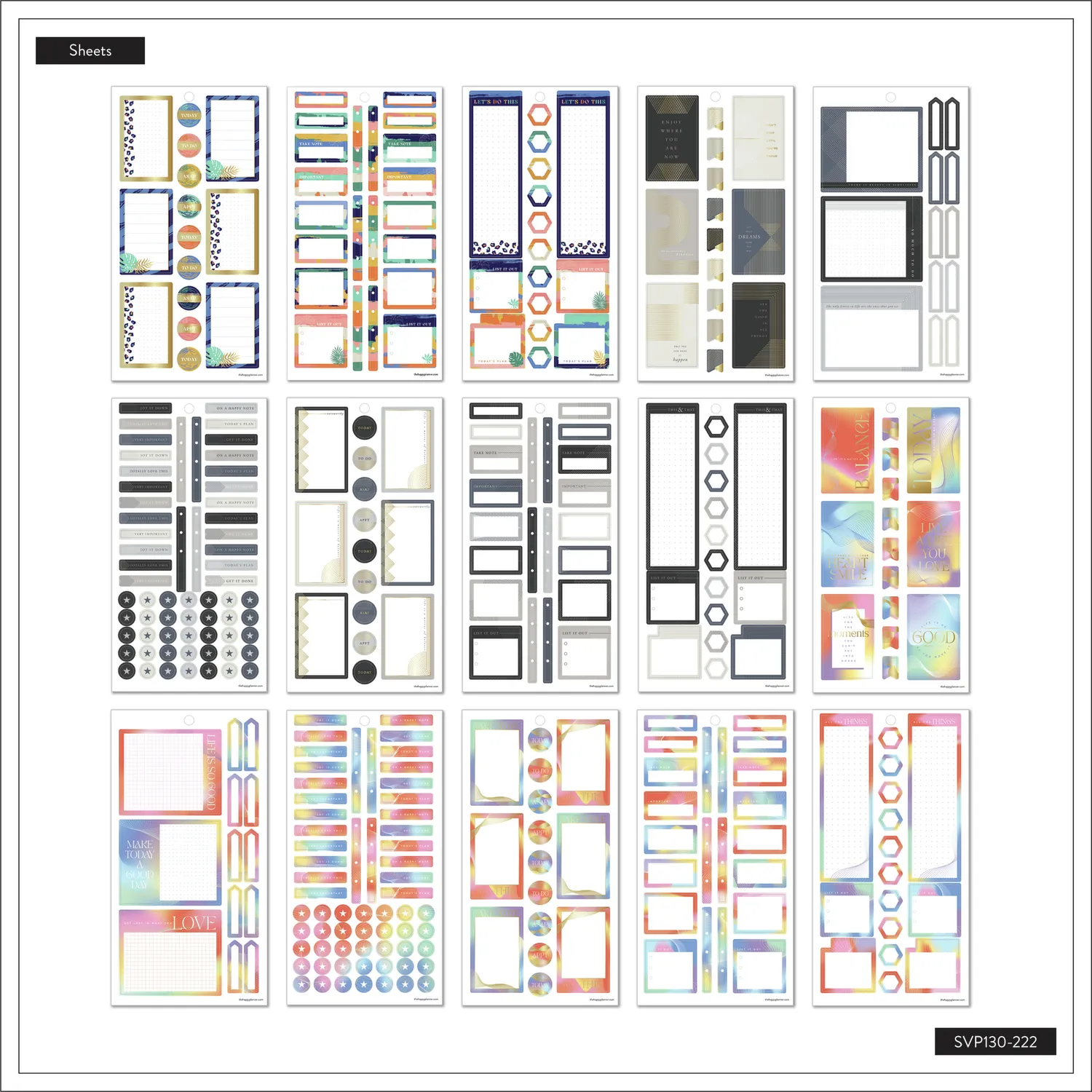 Happy Planner Boldly You stickers Classic 720 motivation