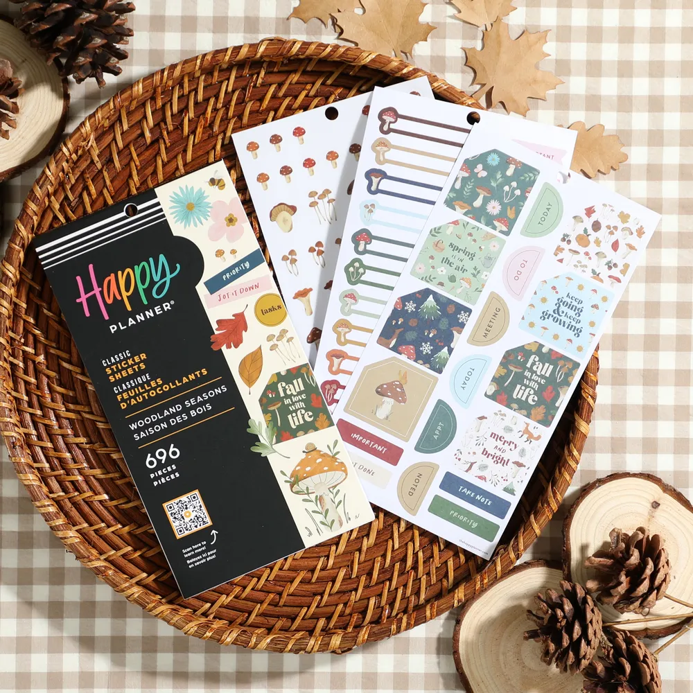 Happy Planner Woodland Seasons stickers 4 saisons 696