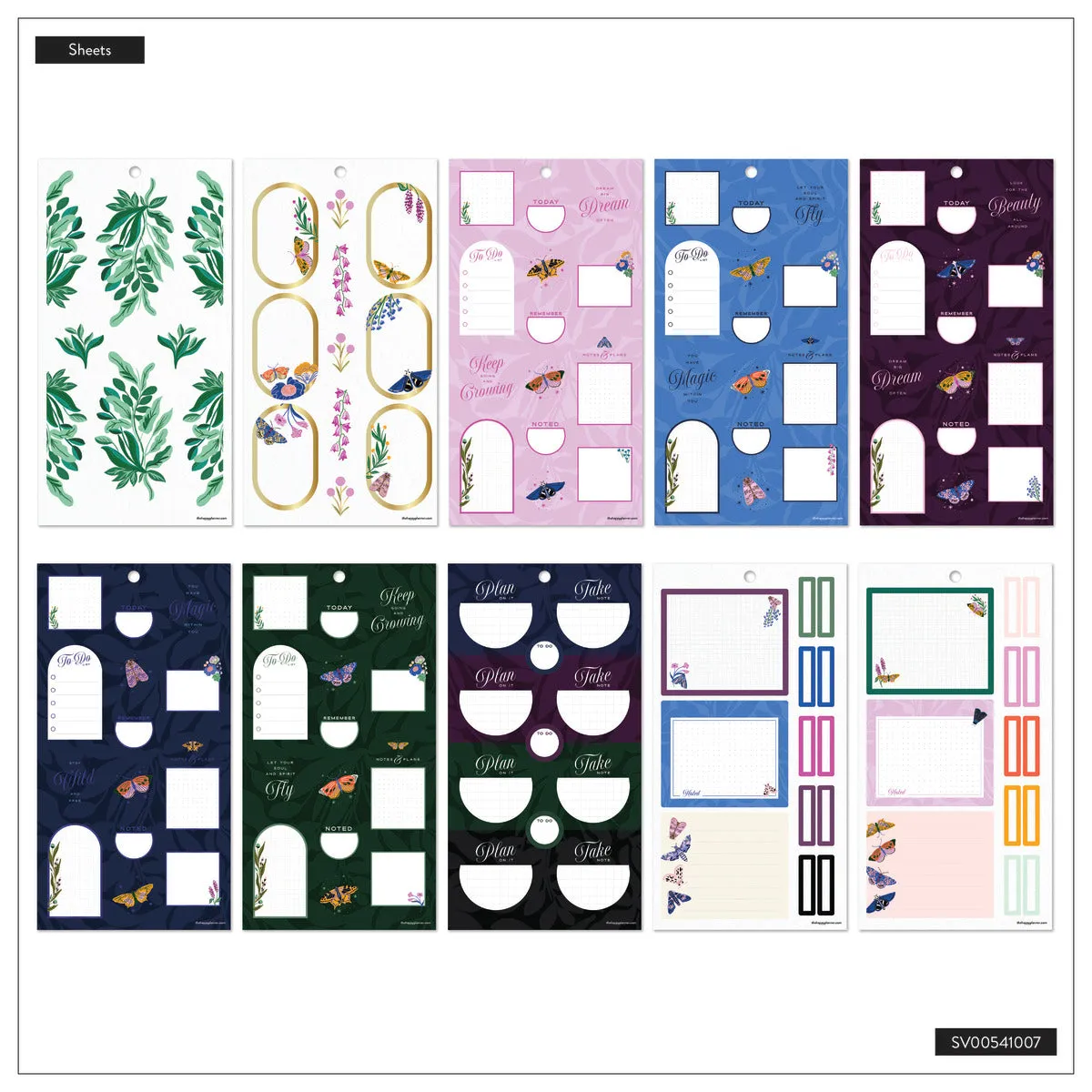Happy Planner Butterfly Botanics stickers 546 papillons