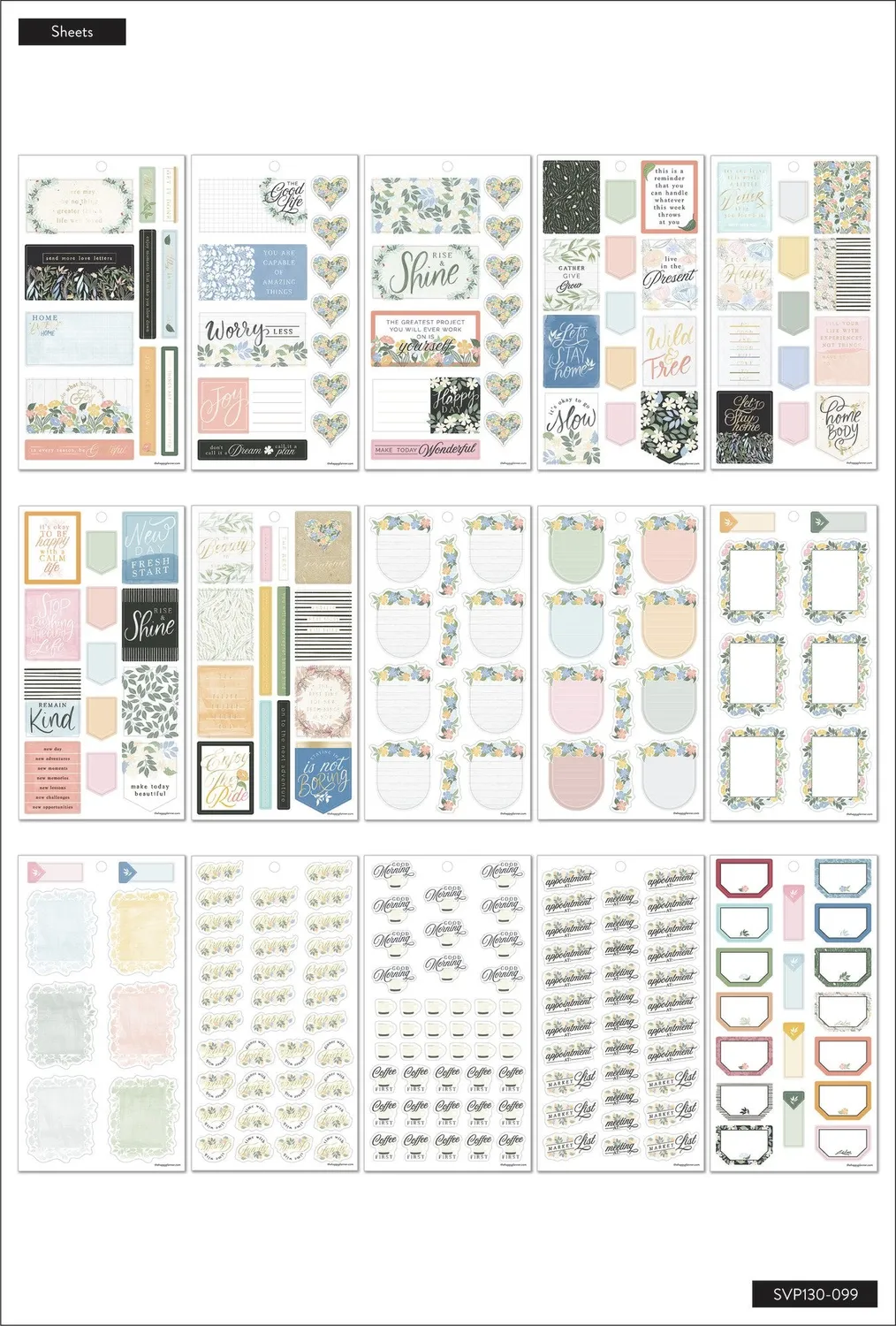 Happy Planner Home Sweet Home stickers 456 autocollants