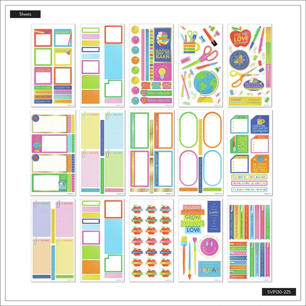 Happy Planner Abstract Silkscreen stickers Big prof 518