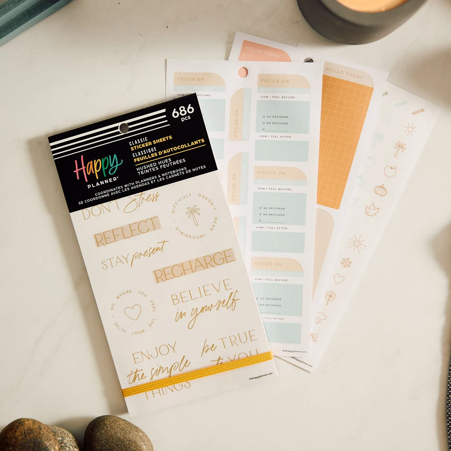 Me & my big ideas Hushed Hues stickers bien-être 30 feuilles