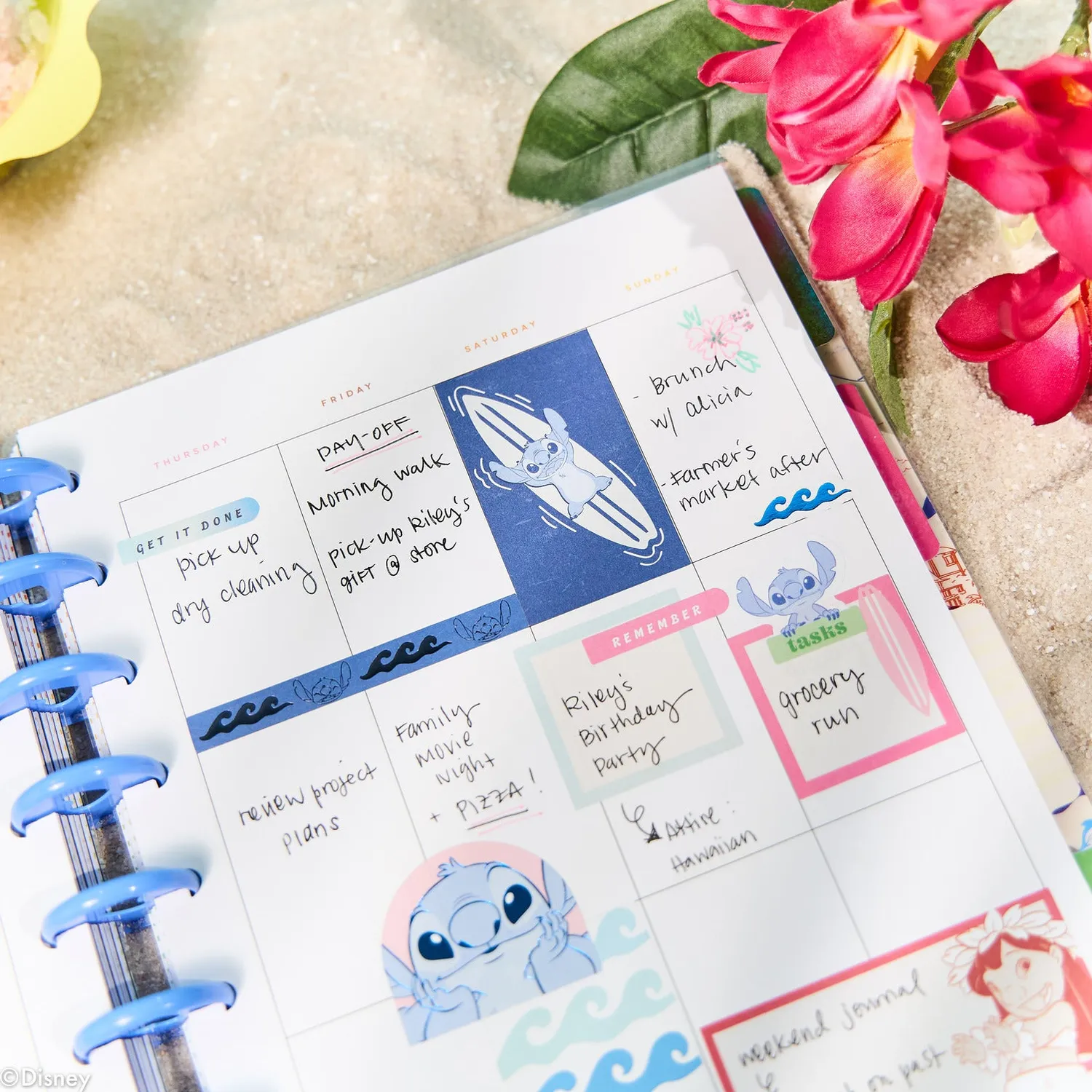 Happy Planner Lilo & Stitch Make Waves agenda Classic vertical non daté