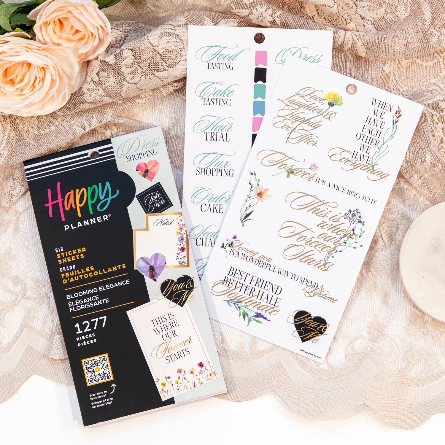 Happy Planner Blooming Elegance stickers mariage Big 1277 pcs