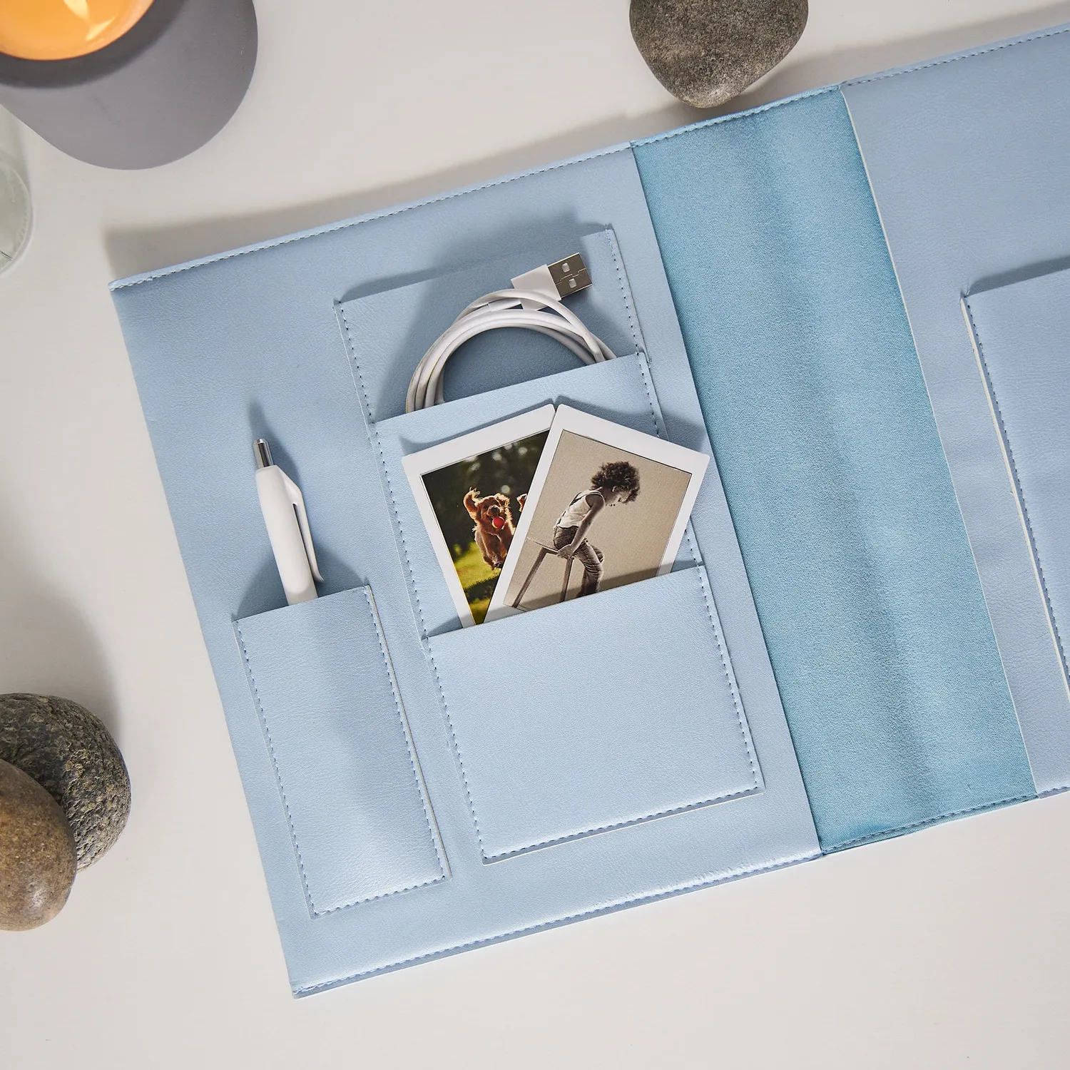 Happy Planner Cornflower housse agenda cuir vegan Classic