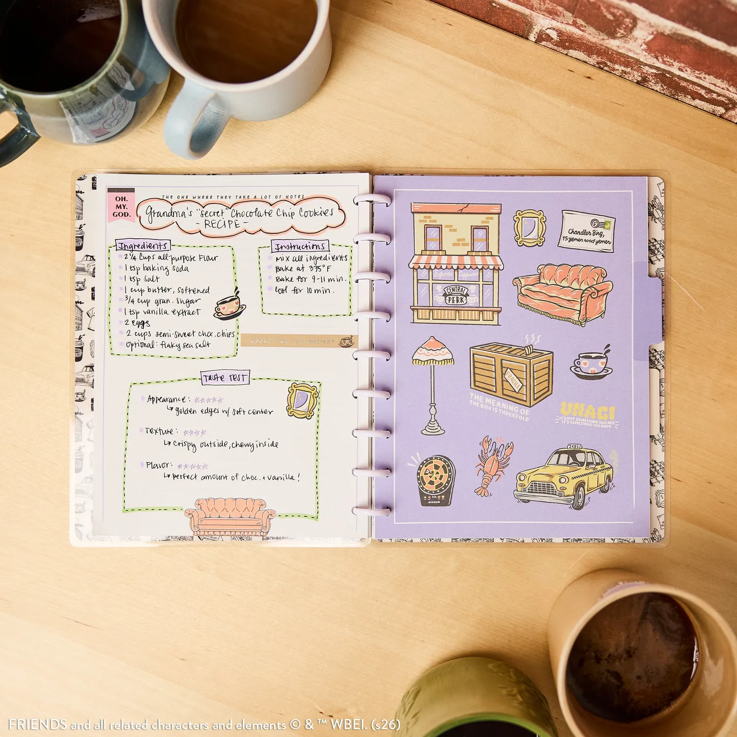 Happy Planner Friends carnet classic 60 feuilles pointillé doré