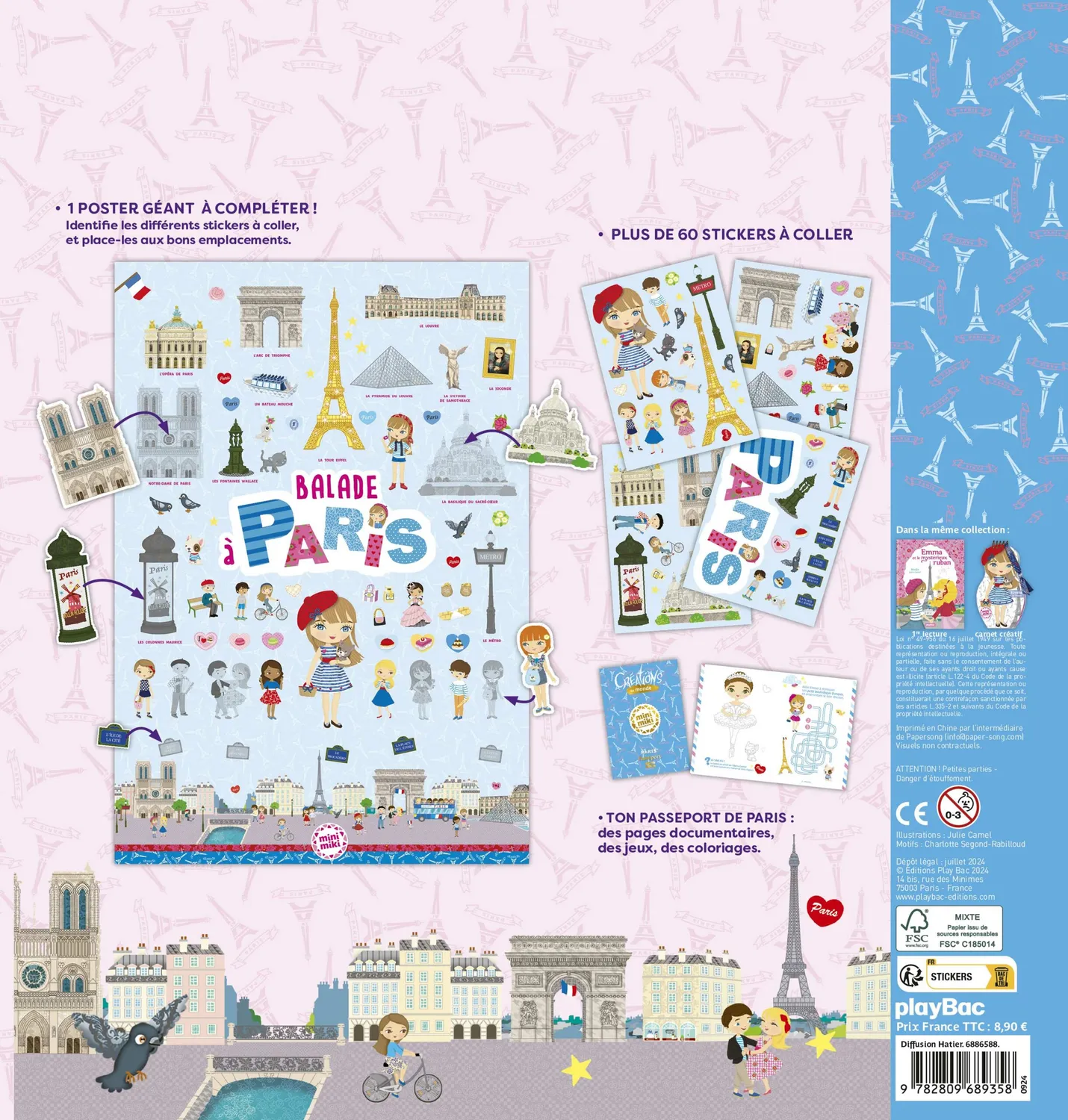 Frigobloc Minimiki Paris poster à créer stickers