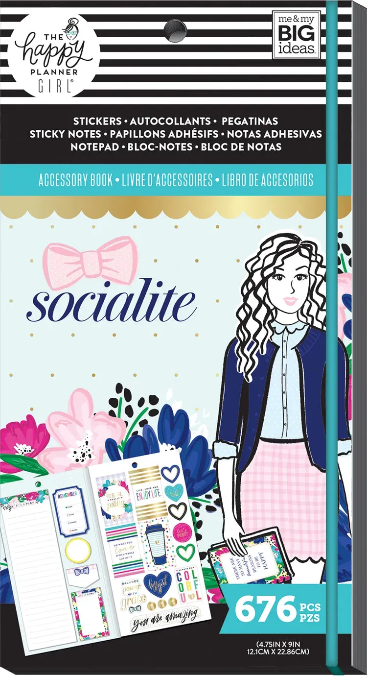 Happy Planner Socialite livre accessoires stickers et notes