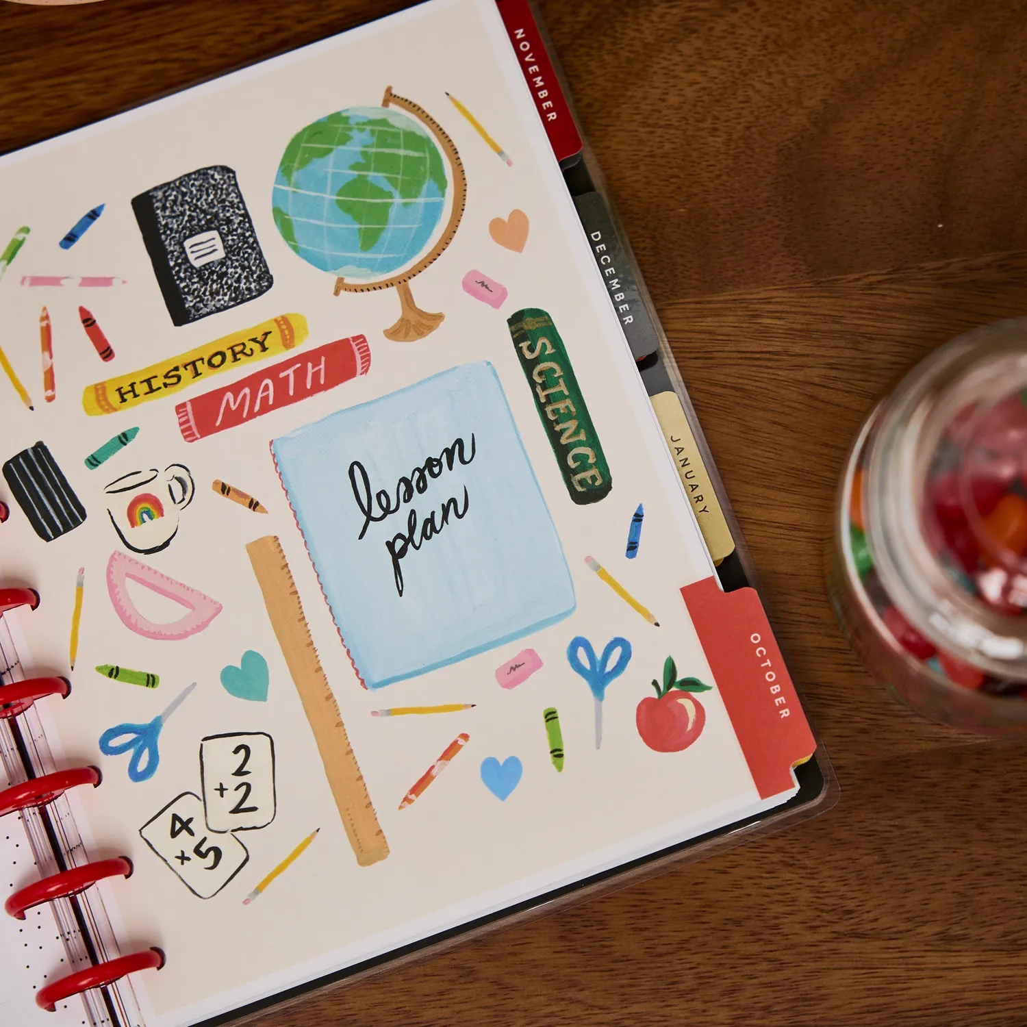 Happy Planner Bright Lessons 2026-2027 agenda enseignant 12 mois