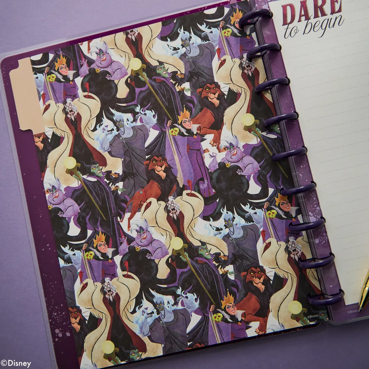 Happy Planner Disney Villains carnet pointillé 60 feuilles