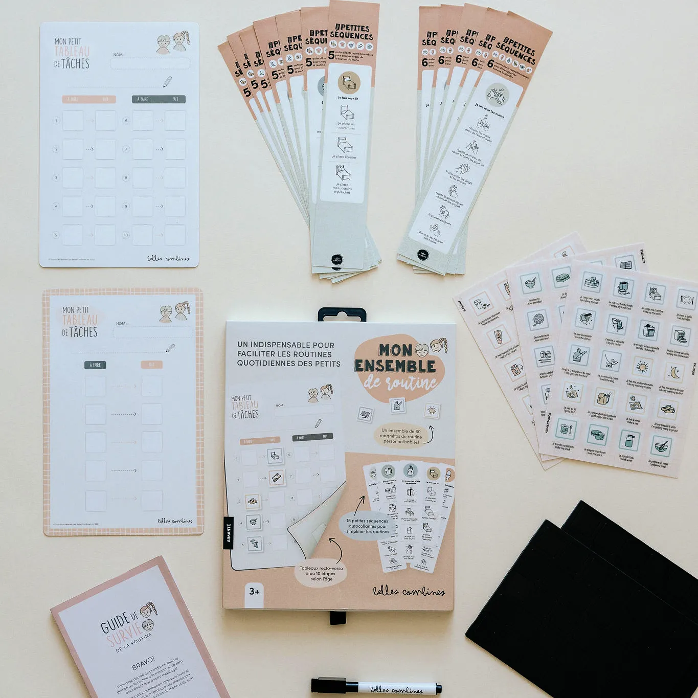 Les Belles Combines Mon ensemble routine coffret magnétique 70