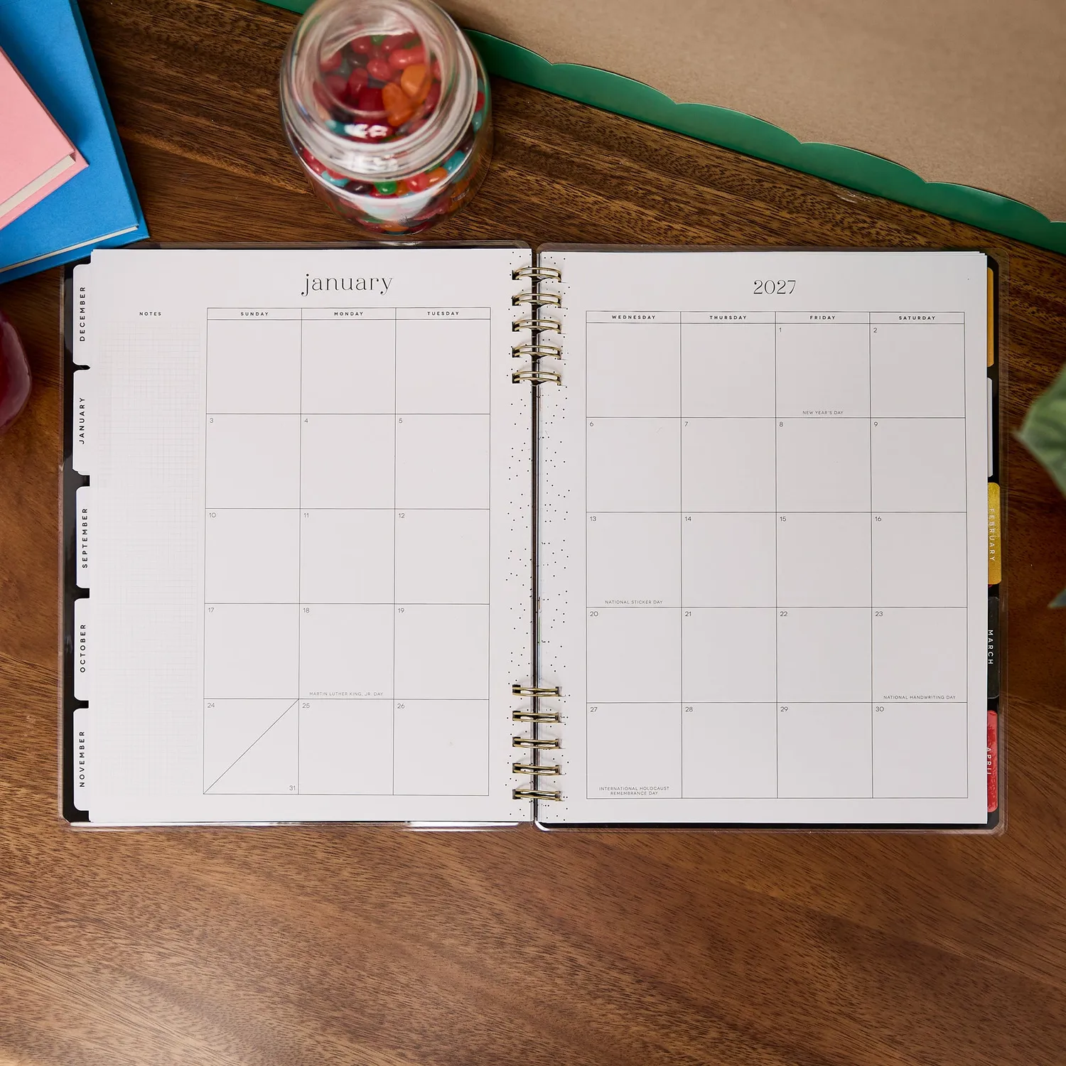 Happy Planner Bright Lessons agenda prof spirale juillet 2026-juin 2027