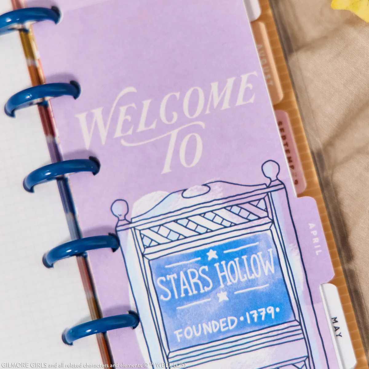 Happy Planner Gilmore Girls 2026 agenda skinny mini horizontal 12 mois