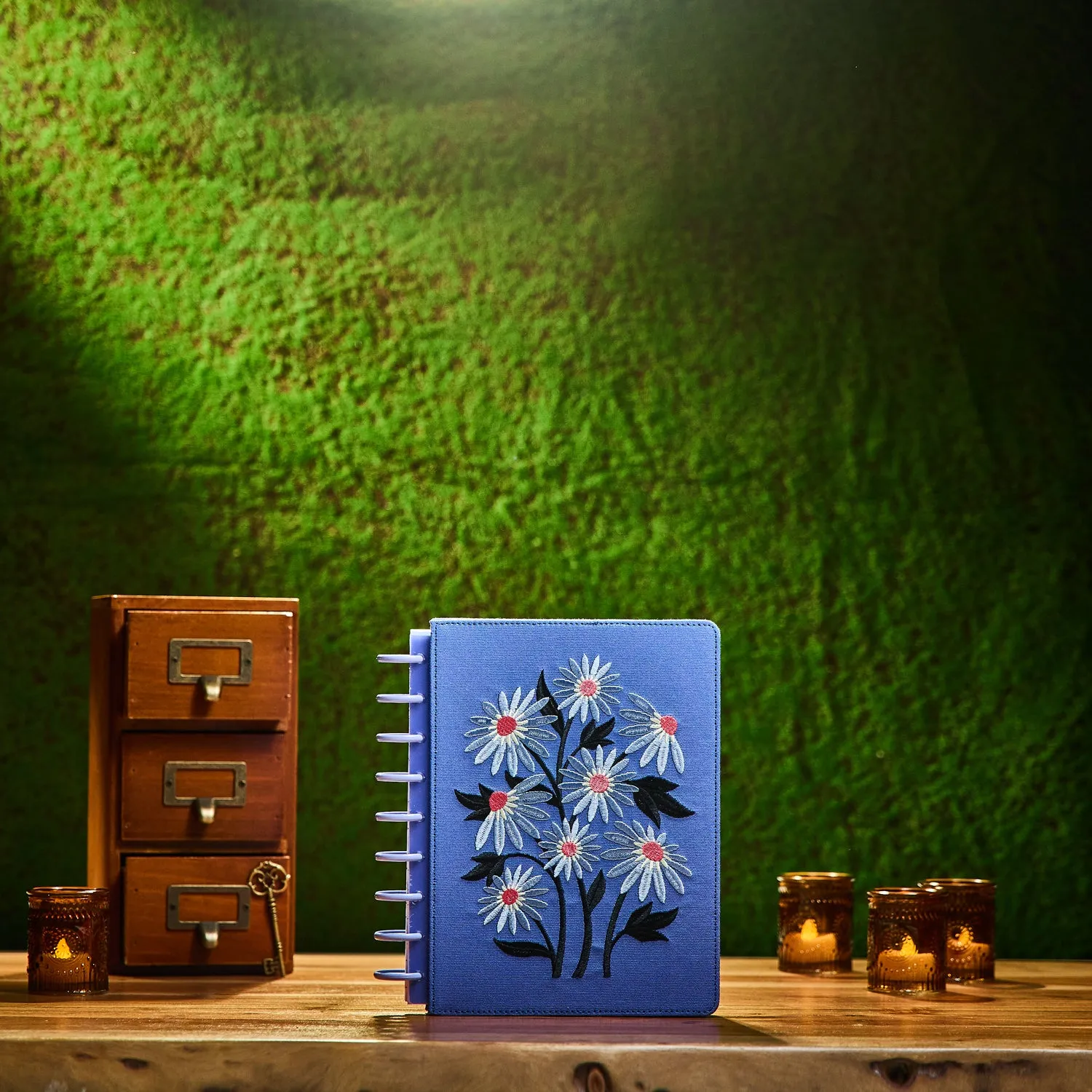 Happy Planner Florescent Florals agenda vertical 2026 Classic brodé