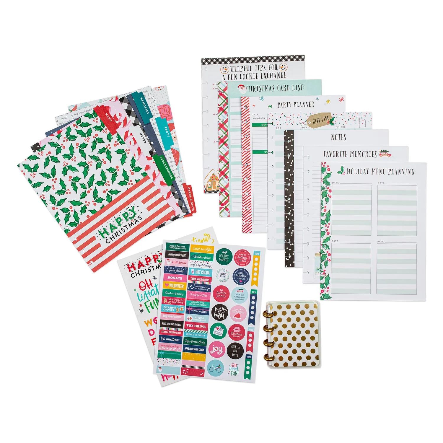 Happy Planner Christmas Holiday pack accessoires Classic