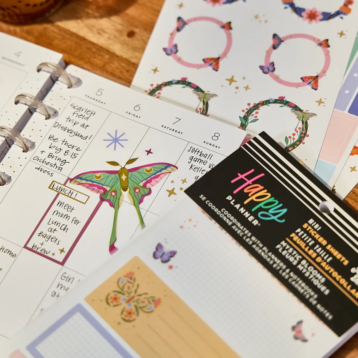Happy Planner Mystic Blooms stickers Mini 1352 floral