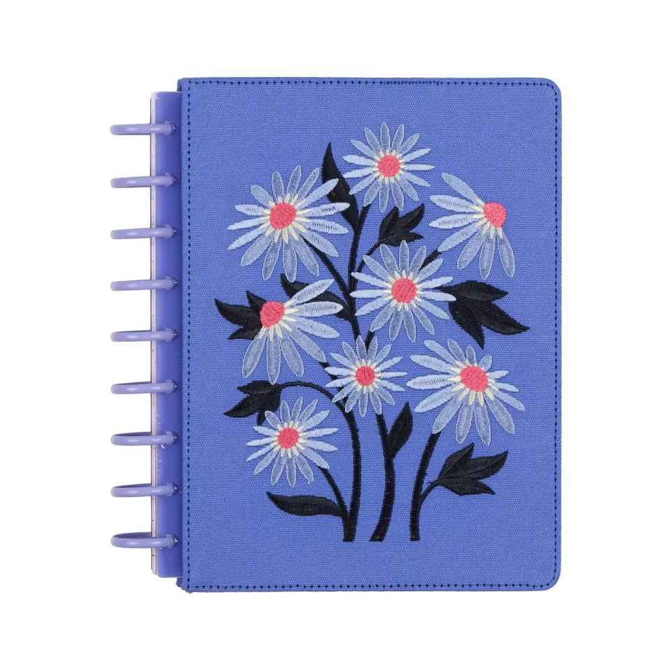 Happy Planner Florescent Florals agenda vertical 2026 Classic brodé