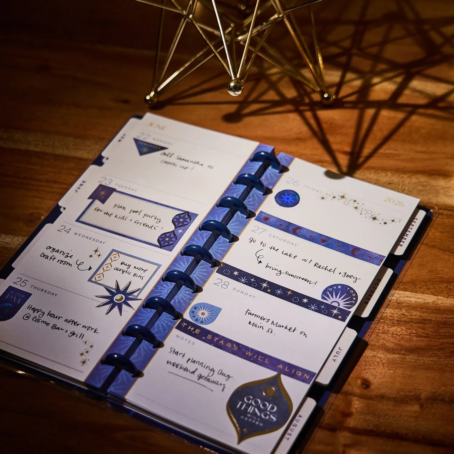 Happy Planner Star Signs agenda 2026 Skinny Classic horizontal