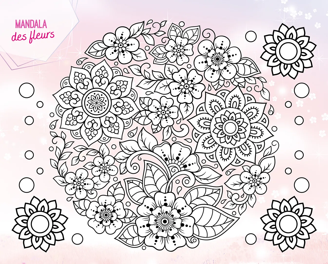 Frigobloc Licornes de rêve Magie des fleurs carnet créatif stickers