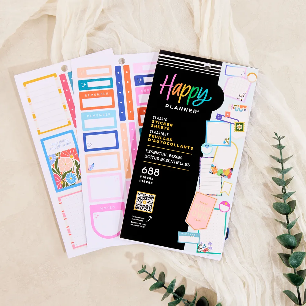 Happy Planner Essential Boxes stickers Classic 688