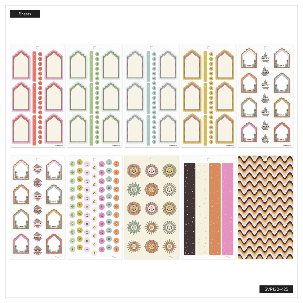 Happy Planner Desert Mystic stickers décoratifs 646 pièces