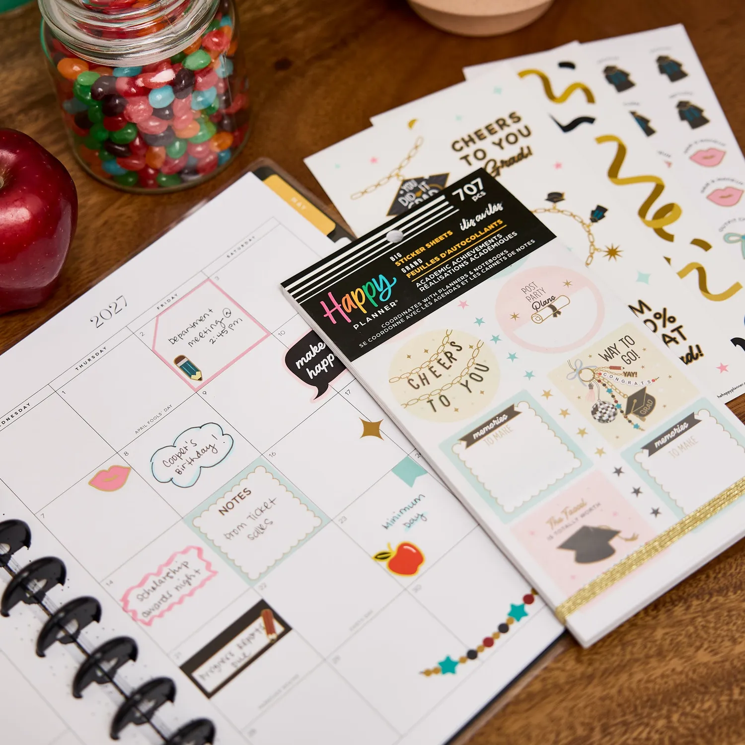 Me & My Big Ideas Academic carnet stickers école 30 planches