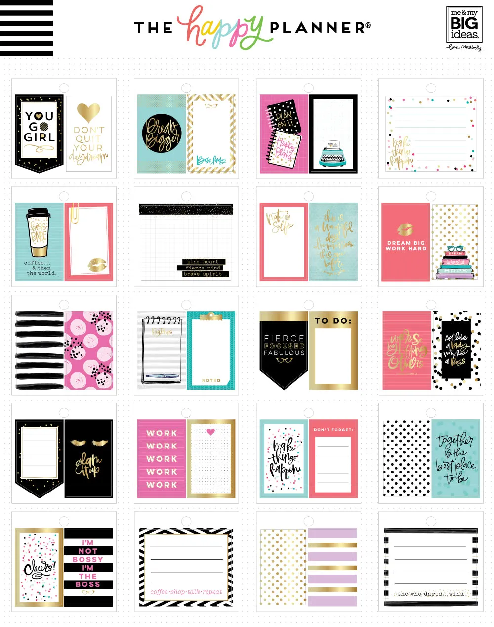 Happy Planner Make Things Happen bloc mini stickers