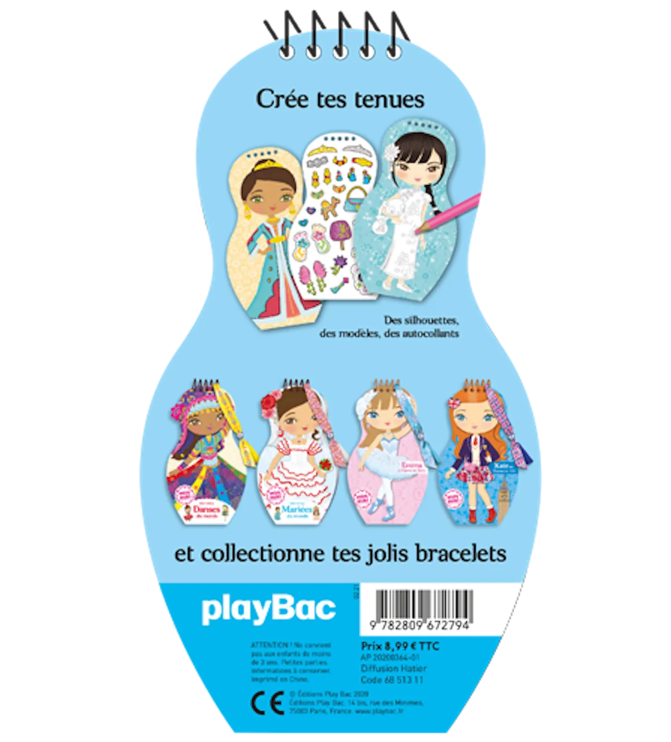 Minimiki Robes du monde carnet créatif stickers